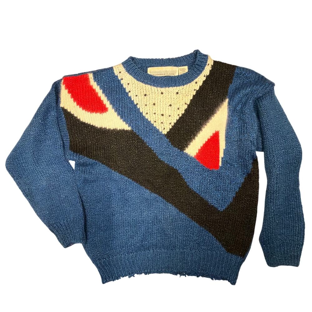 80s abstract sweater by Bramble Lane, size medium women's sweater patterned M
